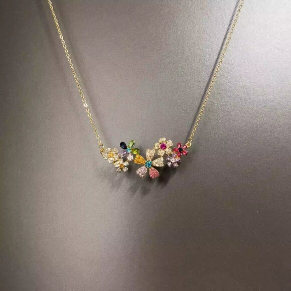 Floral Multicolor Necklace - Picture 1 of 1